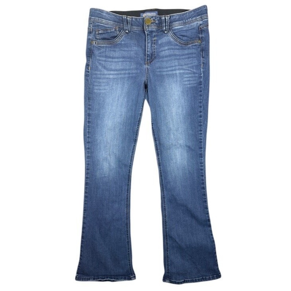 Democracy Ab solution Women 14 Medium Wash Blue Bootcut Stretch Jeans G2-13